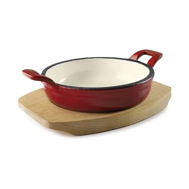 Últimas Unidades Cacerola Roja Redonda de Hierro | 470 ml | Ø 16.2 cm | Olla pequeña de hierro | Lacor