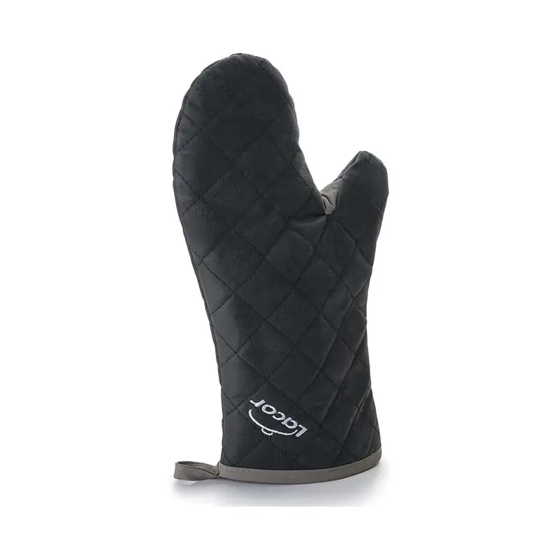 Guante de Cocina Lacor | Retardante a Llamas | Tela | Negro | 36 cm | Guante térmico profesional | Lacor Últimas Unidades
