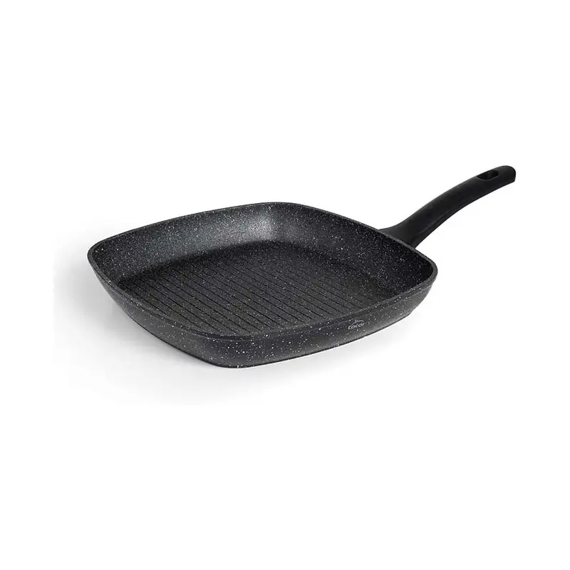 Sartén Grill Cuadrada con rayas 28 cm | Sarten para Parrilla | Plancha Aluminio Cocina para Carne | Sartén antiadherente Precio Económico