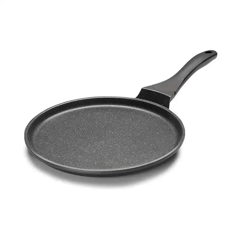 Sarten de crepes 24 cm | Sarten para tortitas 24 cm | Crepera de Aluminio fundido 24 cm | Antiadherente | Apta todas las cocinas Artesanal