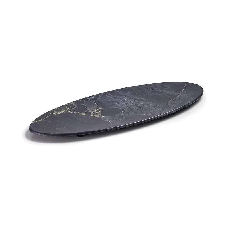 Bandeja Cocina Decorativa 65x26 cm | Fuente Oval de melamina estilo mármol | Bandeja melamina para Cocinas y Restaurantes Lujoso