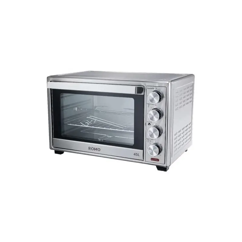 Horno Eléctrico Sobremesa Convención y Rustidor 45L. 2000W. Temperatura hasta 230ºC, Temporizador con Apagado 60 Min, acero Nueva Colección