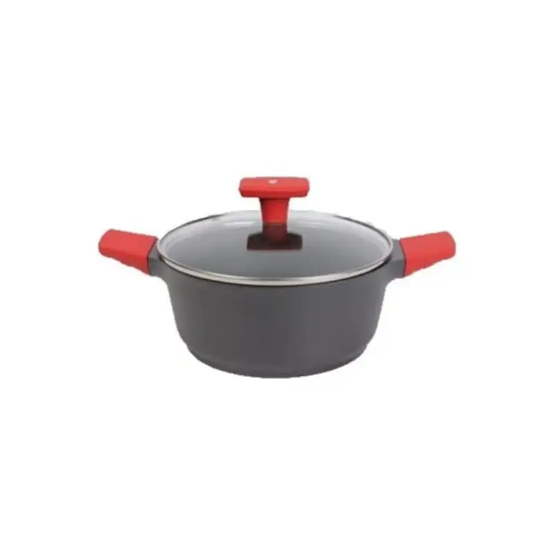 Gran Oferta Cacerola con tapa de cristal templado 28 cm y asas de silicona. Apta para Inducción
