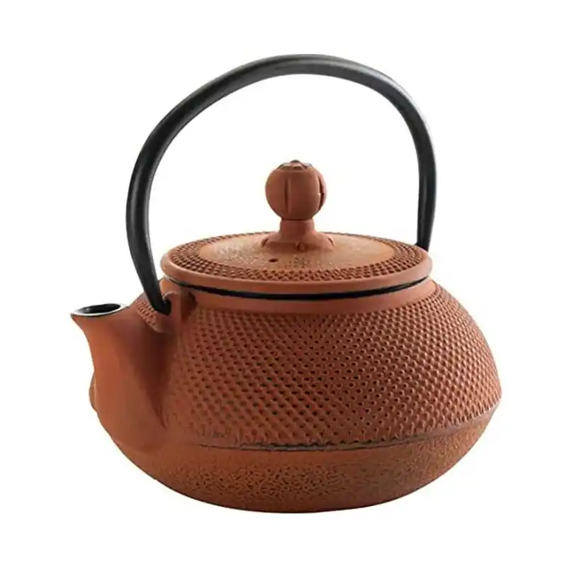 Disponible Ahora Tetera de hierro fundido Lacor - Naranja- Capacidad 0,6 Litros.