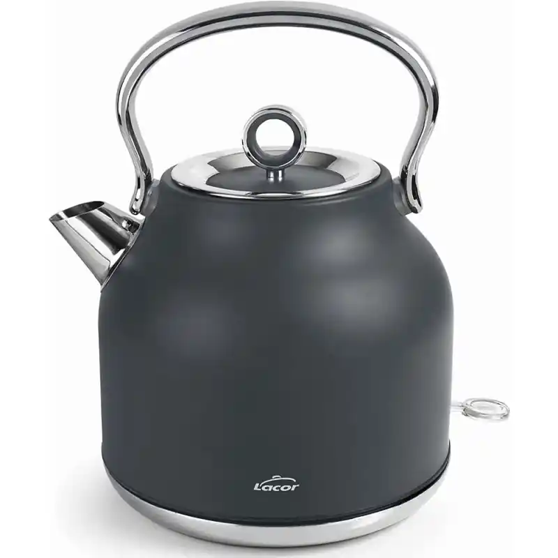 Precio Bajo Hervidor de agua retro Lacor, Tecnología STRIX, Acabado en gris mate - 1,7 Litros.