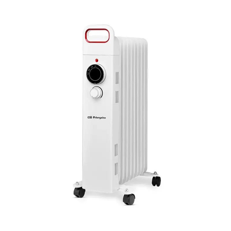 Radiador de aceite 9 elementos 2000W Orbegozo RU2000, Termostato regulable, blanco Premium