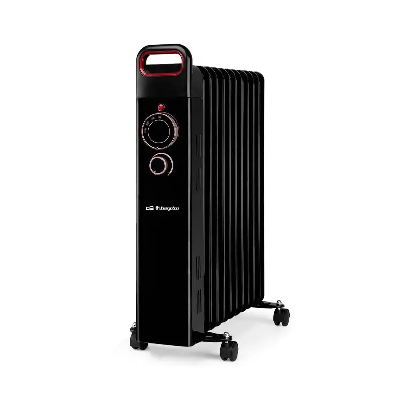 Tendencia Radiador de aceite 11 elementos 2500W Orbegozo RUN2500, Termostato regulable, negro