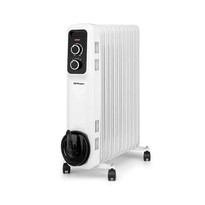 Compra Ahora Radiador de Aceite 11 elementos 2500W Orbegozo RS2500, 3 potencias de calor, Termostato regulable.