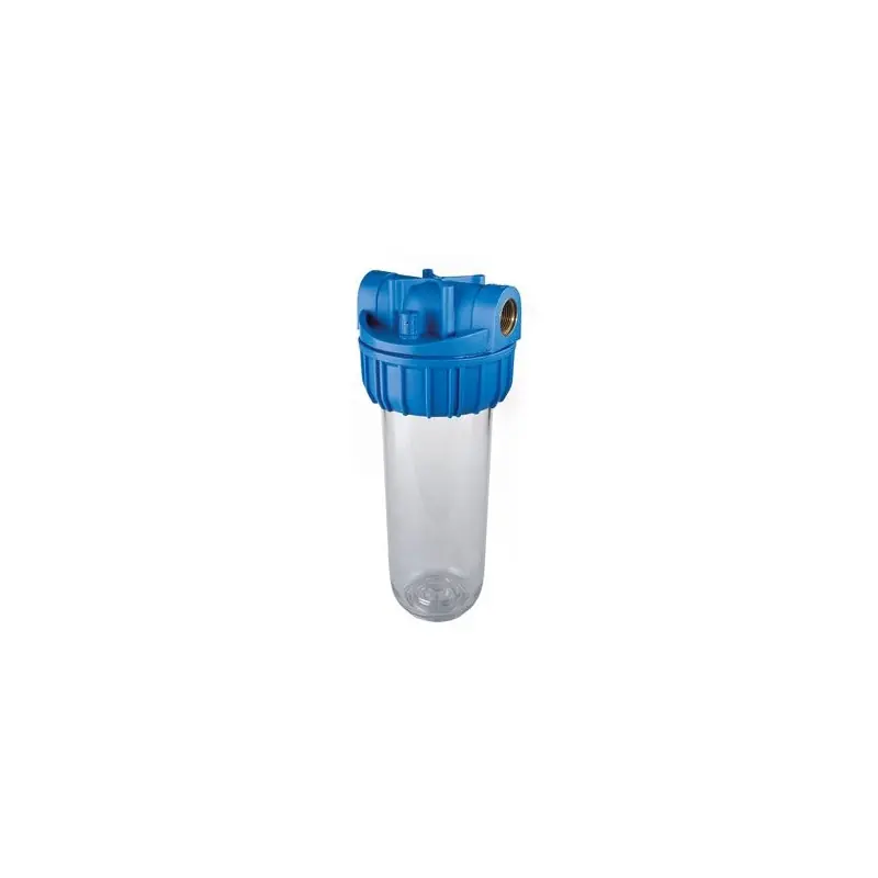 Vaso contenedor para filtros de 10" | Conexión reforzada de latón | Presión máxima 6 bares | Sedimento | Polifosfato Mejor Calidad