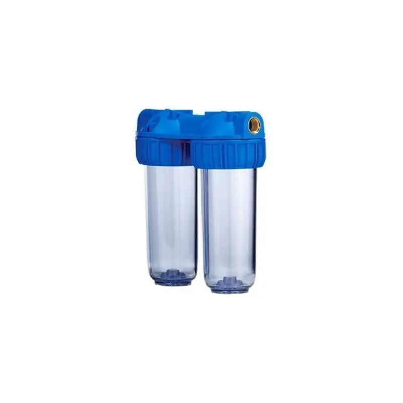 Pack 2 Vaso contenedor para filtros de 10" | Filtros de fibra 10" de 5 micras | Sedimento | Conexión reforzada de latón Solo Por Tiempo Limitado