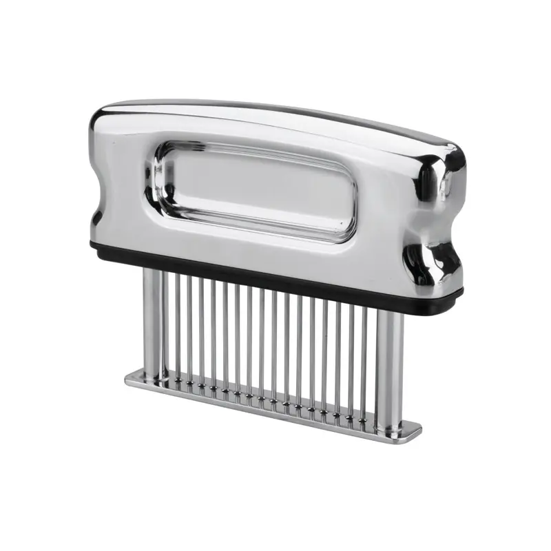 Entrega Rápida Ablandador de carne con aguja ultra afilada de acero inoxidable para ablandar bistec, 12 x 2 x 30 cm