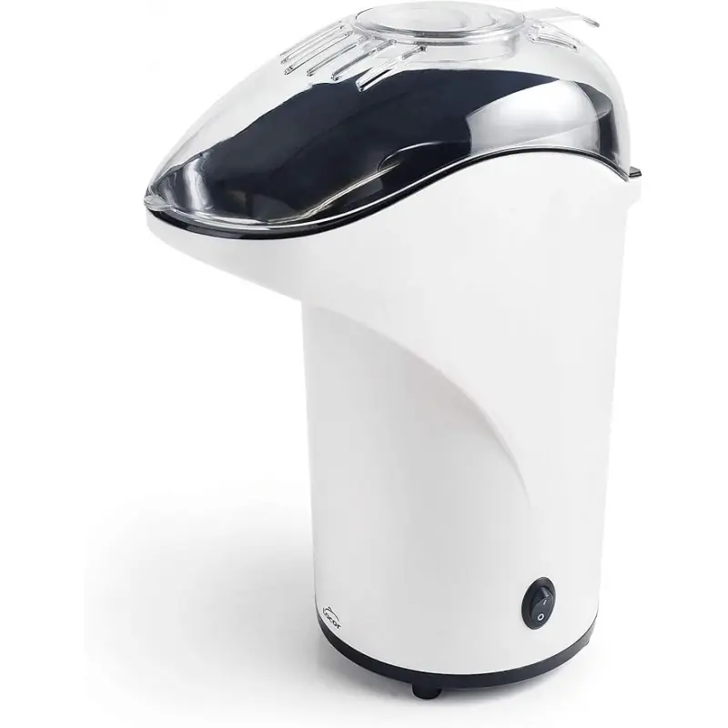 Palomitera electrica Libre de BPA, Potencia 1000W, Capacidad 80 gr, Plastico, Blanco, 14'5x21'5x30 cm Imprescindible (Must-Have)