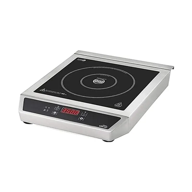 Inducción Portátil, Control Táctil, 10 Niveles de Potencia, Dos Fuegos 12 y 28 cm, INOX, Negro, Potencia 2700W Moderno