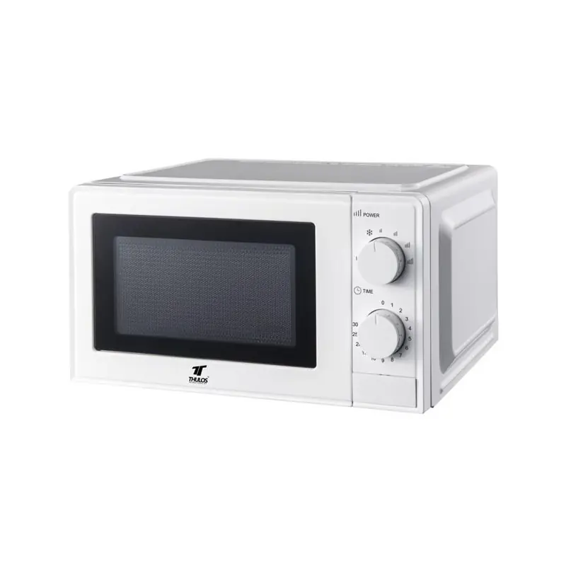Lujoso Horno microondas THULOS diseño compacto, capacidad 20 L, Color Blanco.