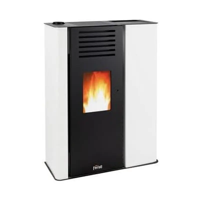 Oferta Flash Estufa de pellets Ferroli Atlas 9 KW. Eficiencia y diseño superior con una superficie calefactable, Color Blanco