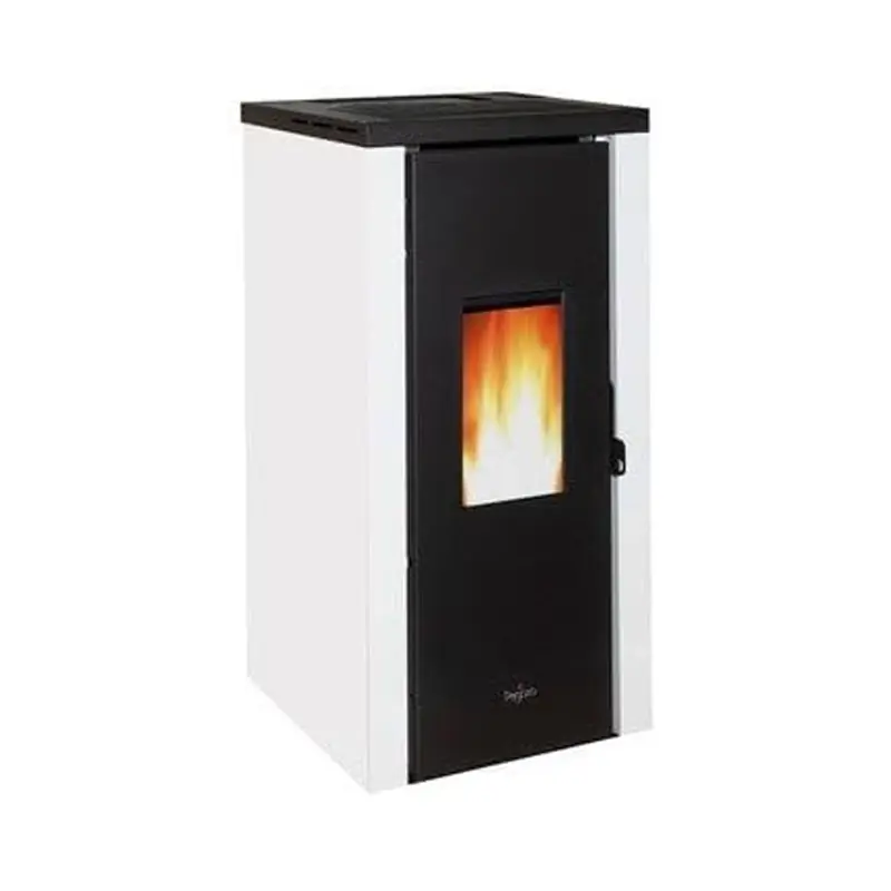 Estufa de pellets Pegaso Vera 7,7 KW. Eficiencia y diseño superior con una superficie calefactable, Color Negro Precio De Fábrica
