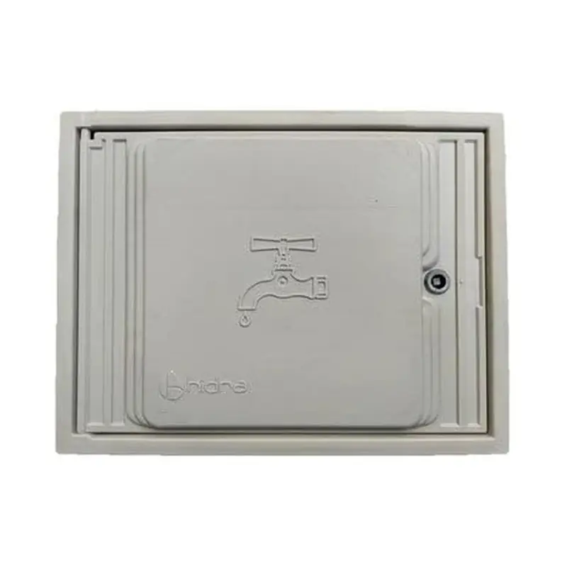 Puerta para contador fabricada en polipropileno gris de alta resistencia.Montada sobre marco para la pared, 35x45cm Bestseller