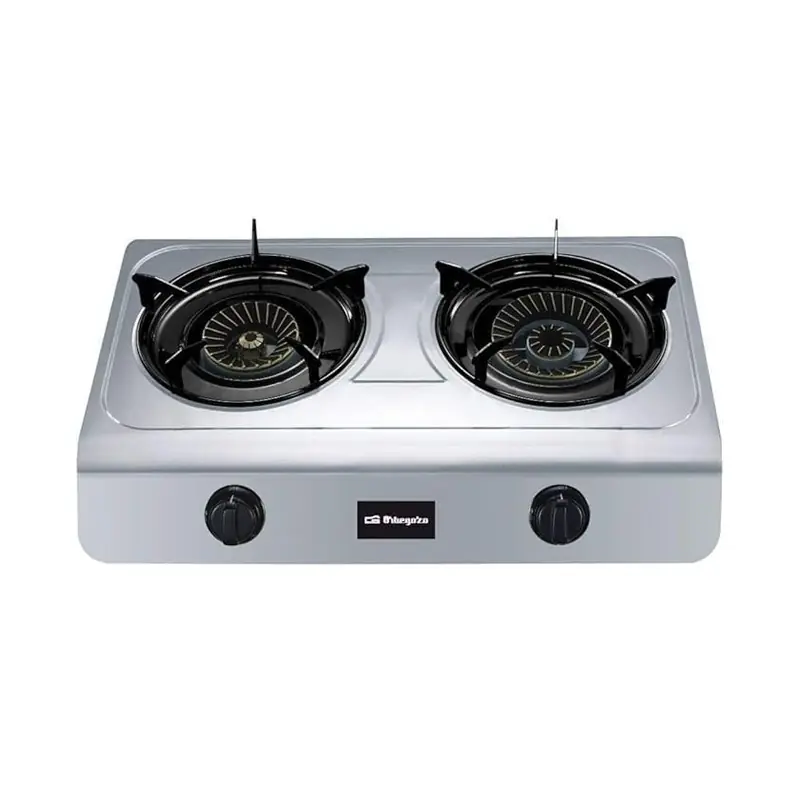 Hornillo a Gas para uso exterior con 7700W de potencia, apta para butano y propano, posee dos quemadores de triple corona Precio De Oferta