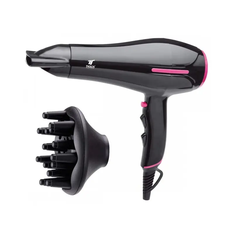 Súper Precio Secador de pelo Thulos, 2 velocidades, 3 temperaturas, 2000W, con difusor y concetrador.