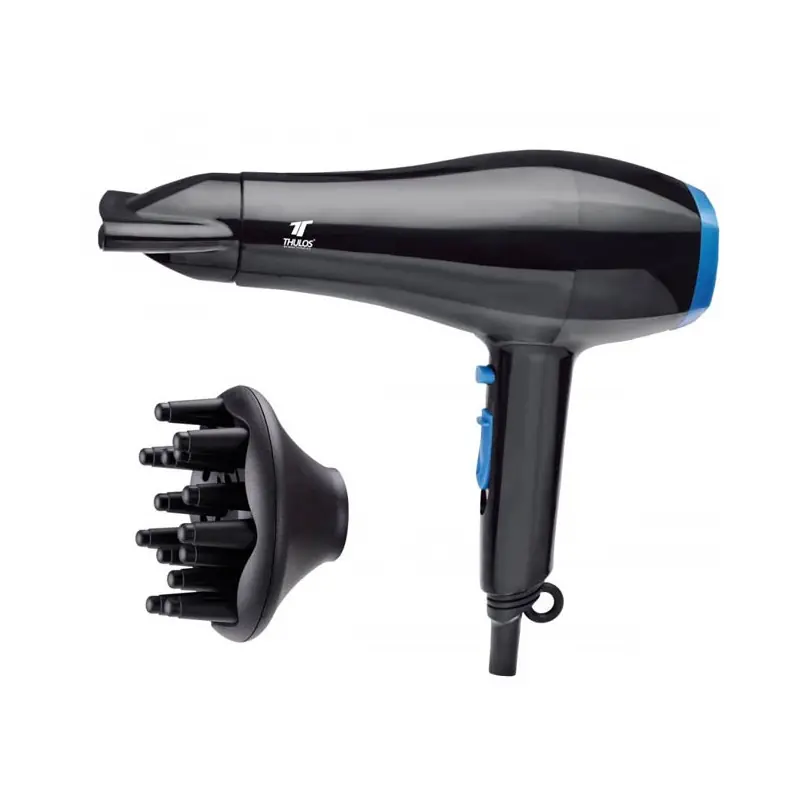 Precio Económico Secador de Pelo Thulos, 2 velocidades y 3 ajustes de calor. Incluye concentrador y difusor.