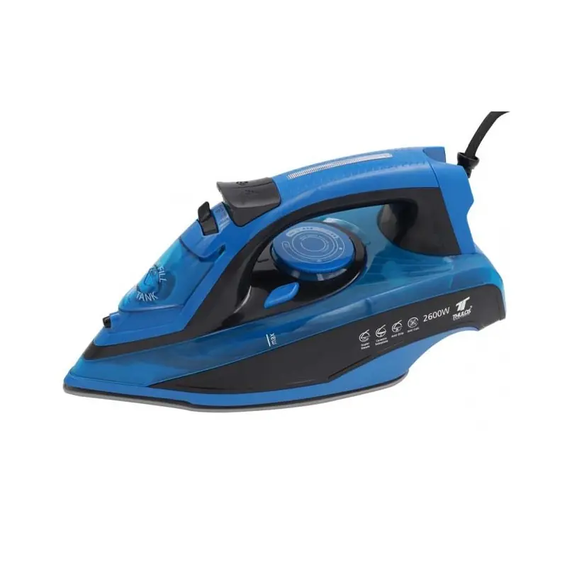 Disponible Ahora Plancha de vapor con suela de cerámica Thulos. Potencia 2600W.