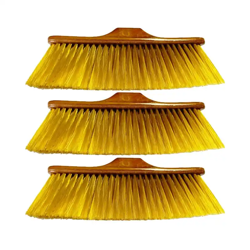 3 x Escoba Superficies Delicadas, Cepillo de Barrer, Cerdas Suaves, No Deja Rastro. Recomendado para Parquet, 32x11x8 cm A Buen Precio