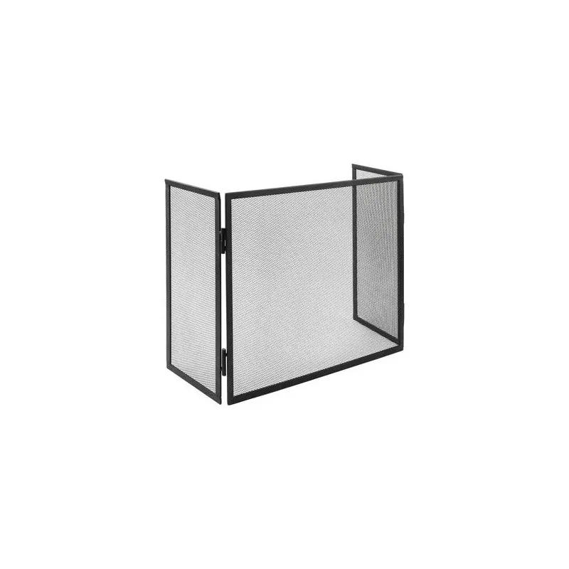 Salvachispas de Chimenea Triple Panel 100x50 cm, Rejilla Metálica Protectora contra Chispas, Pantalla de Seguridad De Moda