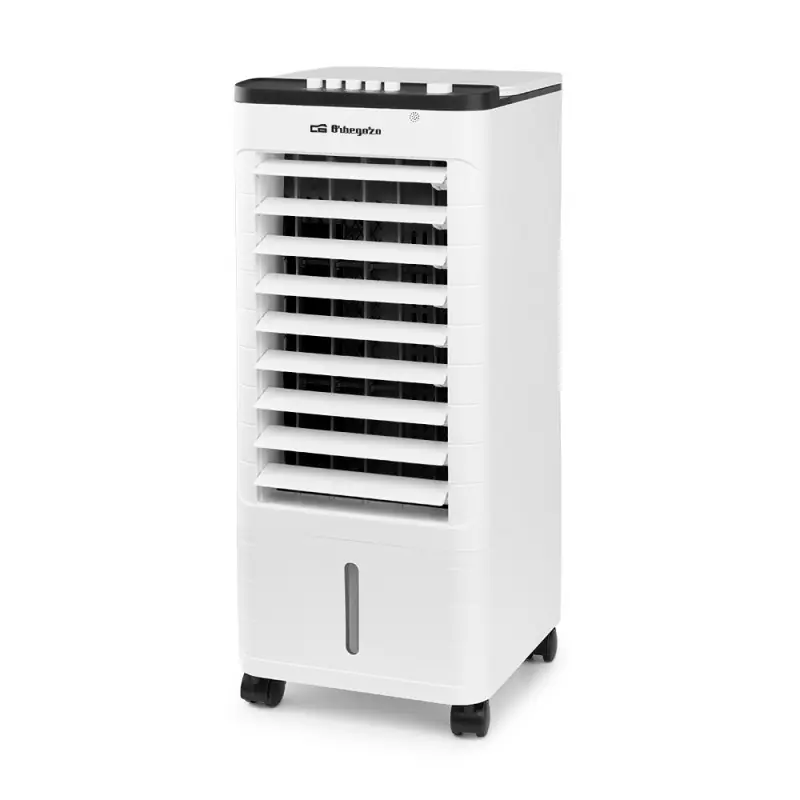 Climatizador Evaporativo 4L Orbegozo | Purificador y Humidificador de Aire Silencioso con Filtro | 24x57x27cm | 3 Velocidades Ocasión Especial