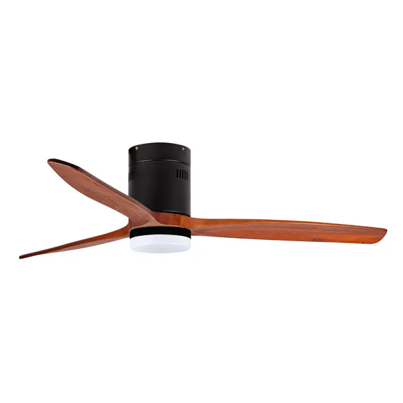 Disponible Ahora Ventilador de Techo con Luz LED Orgebozo | Mando a Distancia | Silencioso | 3 Aspas de Madera de 132cm | Modo Invierno-Verano