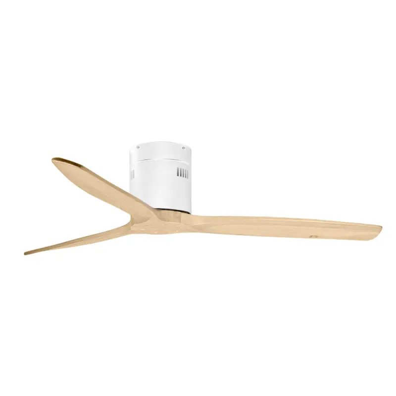 Solo Hoy Ventilador de Techo de 132cm | Mando a Distancia | Silencioso | 3 Aspas de Madera Natural | Altura 23,2cm | Modo Invierno-Verano