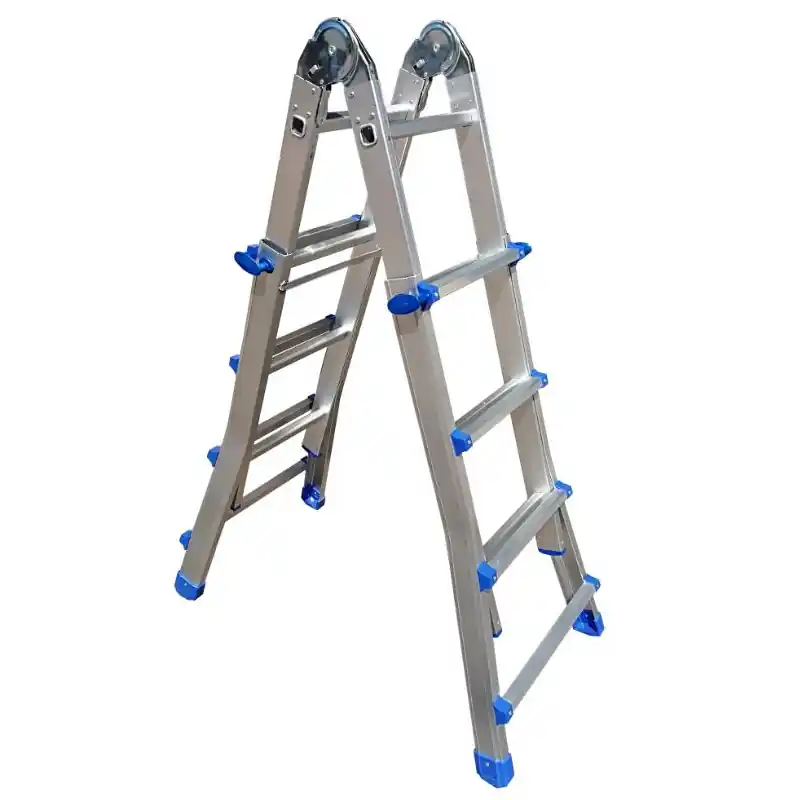 Promoción Escalera metálica multiposición de aluminio 7+7 peldaños Litan. Altura máxima de trabajo 4,49 m