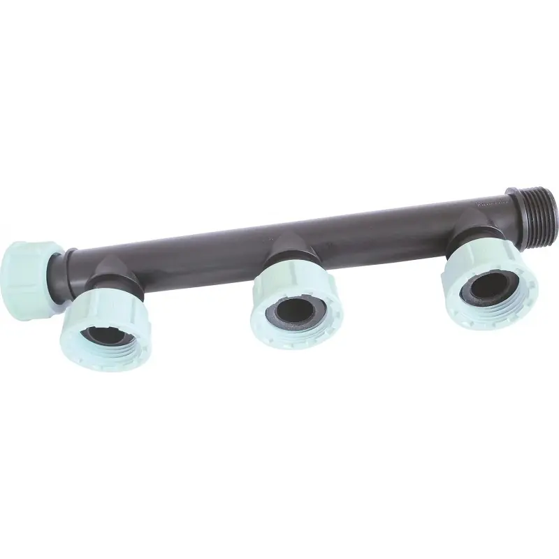 Te colector de riego 1'' para 3 o 4 electroválvulas de jardin | Accesorios de Instalación Riego Automático Mejor Precio