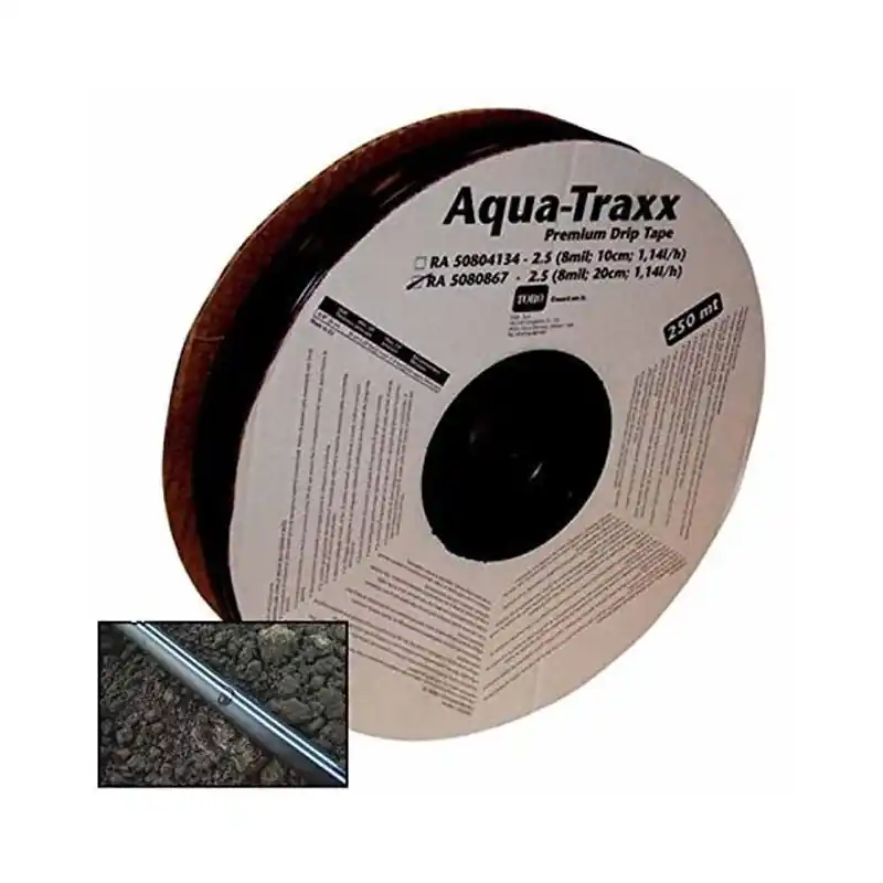 Cinta de riego por goteo 16mm 125 metros. Goteros 1,16 litros cada 20 cm. Grosor de la pared 8 mil Novedad