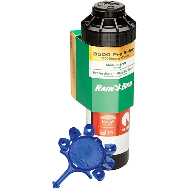 Ordena Ya Aspersor de Riego Rain Bird 3504-PC 1/2'' | Alcance 4,60 a 10,70 m | Aspersor de Turbina ajustable 3500 3504 Rain Bird