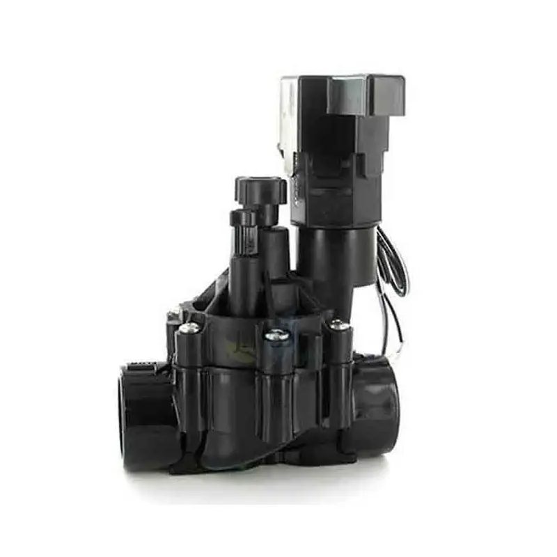 Ocasión Especial Electroválvula de riego 1'' 24V 100DVF Rain Bird, con regulador de caudal, uso con programadores de riego electricos