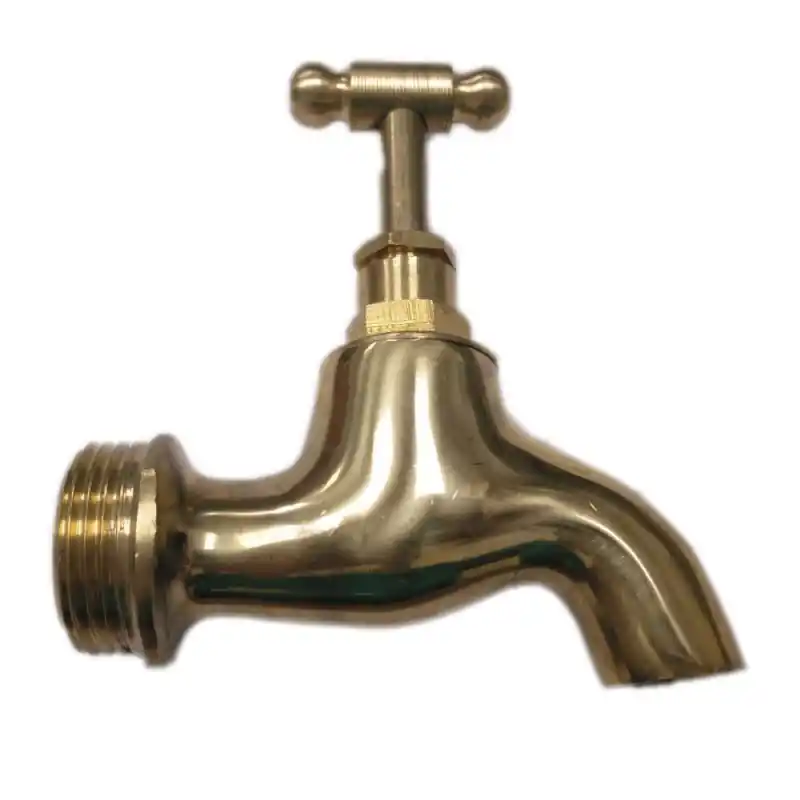 Grifo exterior con conexión roscada para manguera de 3/4'' | Grifo dorado | Grifo para jardin de latón No Te Lo Pierdas