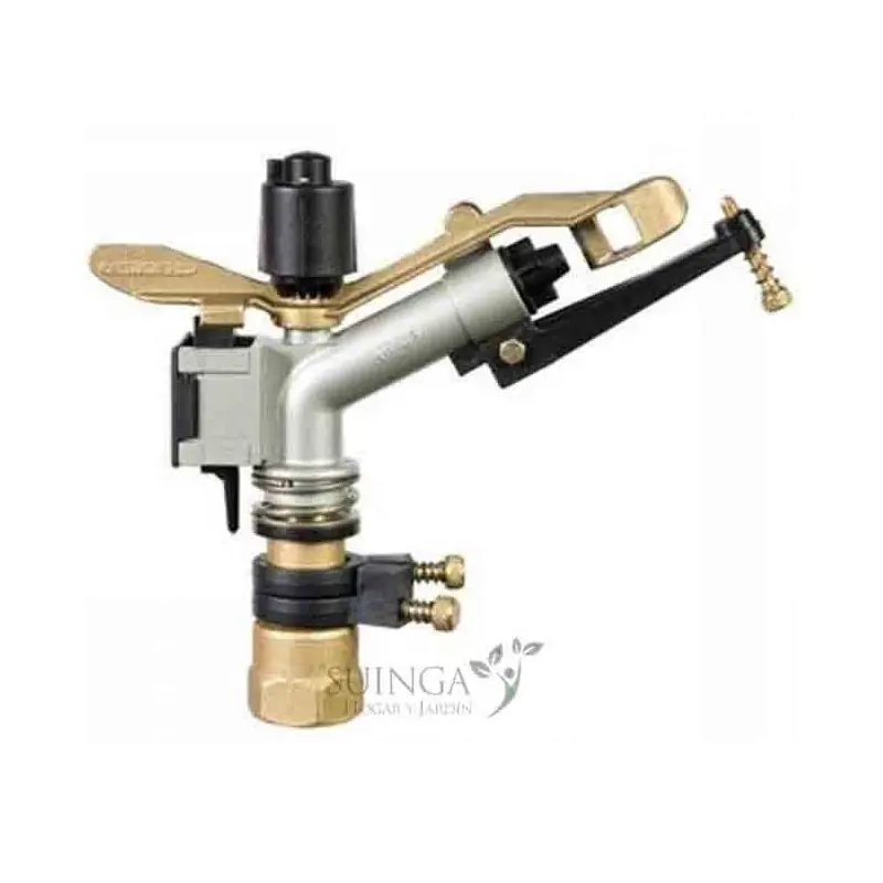 Cañón de riego Funny | Aspersor ángulo de riego ajustable | Rosca hembra 1'' | Alcance de 12,5 a 19,5 metros Original
