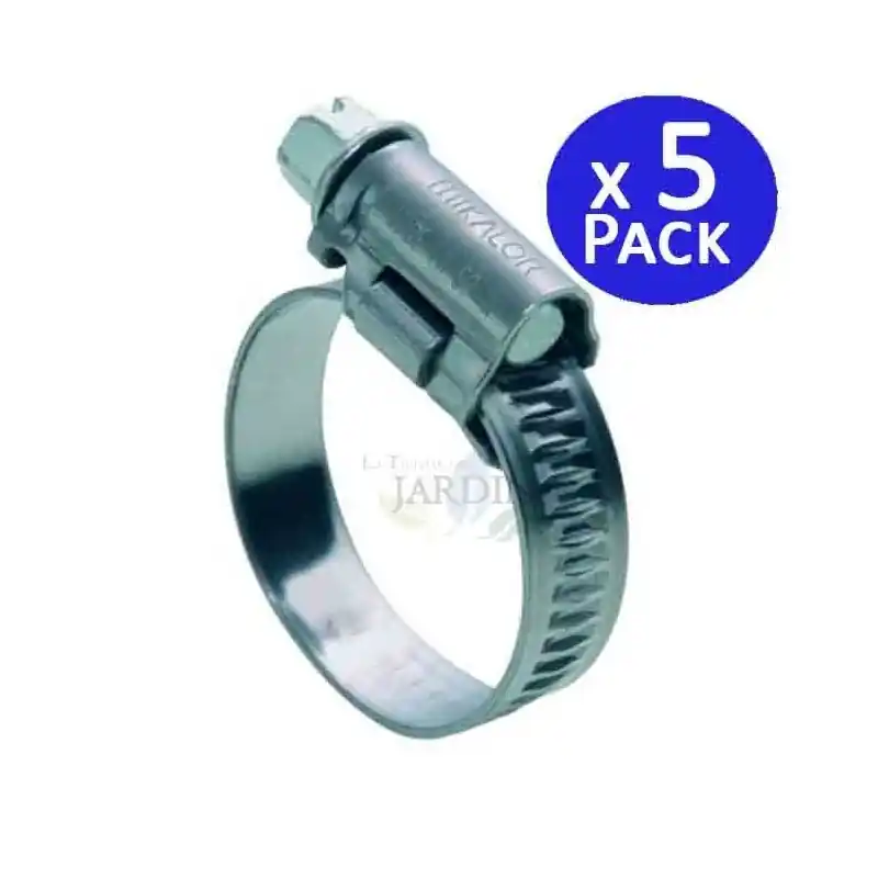 Pack 5 Abrazaderas Fijación Metálica 60-80mm para Fontanería y Riego Exclusivo