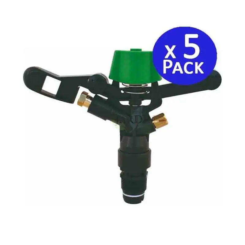 Edición Limitada Pack 5 Aspersores Circulares 3/4" Anti-Heladas, Alcance 13 a 18 Metros, Riego Profesional