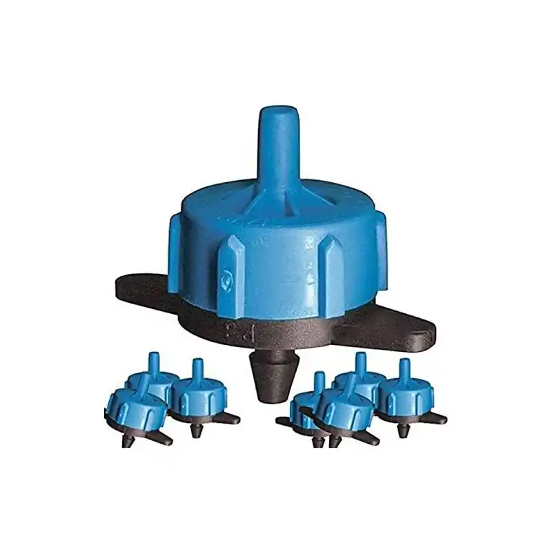 Pack 10 Gotero Autocompensante 8 Litros | Goteros desmontables para Riego, Plantas, Macetas, Microtubo y Tuberia 16mm Última Versión