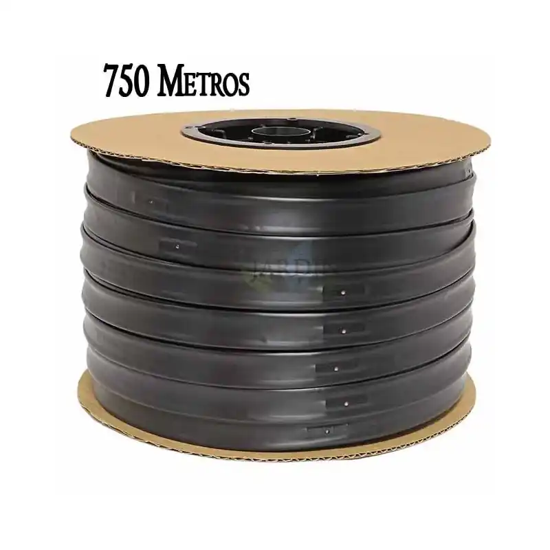 Cinta plana Riego por Goteo 16mm, Tubo riego por goteo cada 20 cm, 750 metros, Tuberia plana agricola de caudal 1,16 litros/hora No Te Lo Pierdas