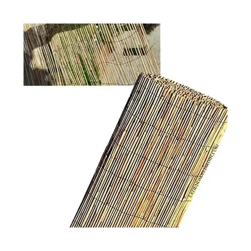 Cañizo de Bambu Pelado Chino 1x5 metros | Valla Natural Cañizo para Decoración y Sombreo | Ocultación 60% Alta Calidad