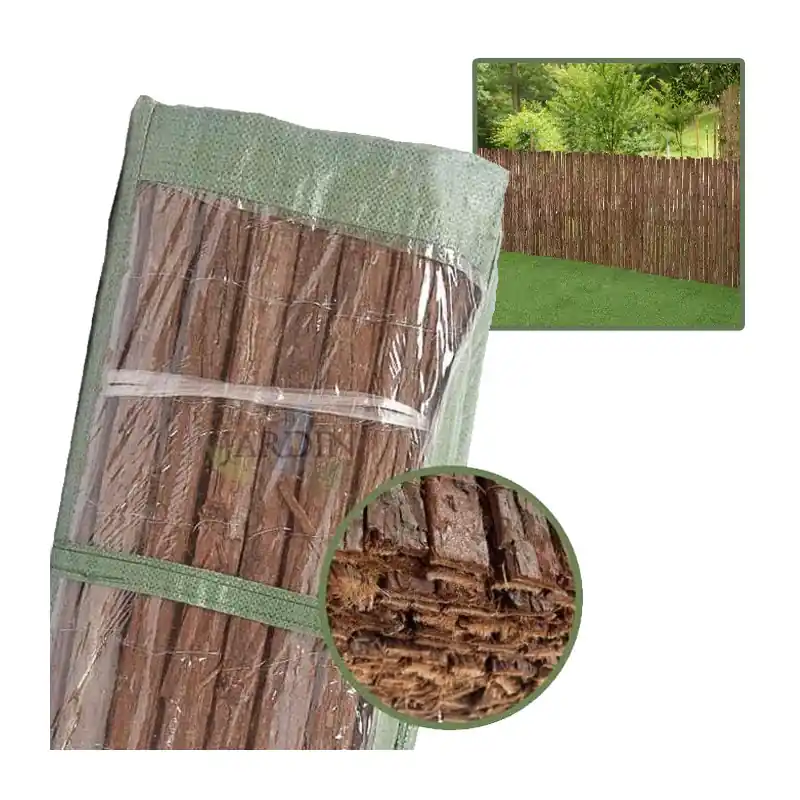 Corteza de Pino Doble Cara 1x3 metros | Valla de Corteza natural para Vallado | Corteza de Ocultación 95% Máxima Calidad