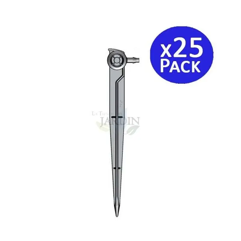 Liquidación Pack 25 Goteros Autocompensantes 4 Litros/Hora con Estaca y Conexión a Microtubo Incluida