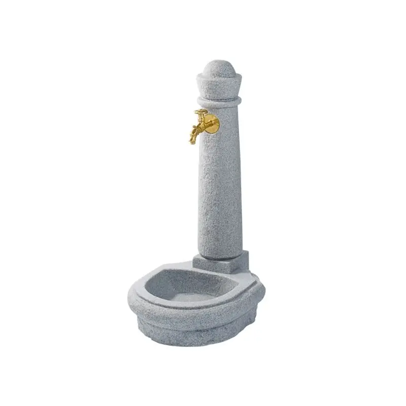 Fuente de Jardín Piedra Venezia Gris Imitación Piedra Natural - Altura 90 cm, Ancho 44 cm, Fondo 52 cm Oferta Especial
