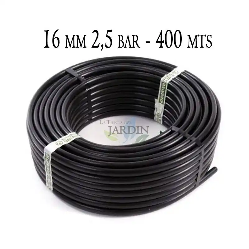 Mayoreo Tuberia Polietileno 16mm | Tuberia Agricola 16mm 2,5 bar 400 metros | Tuberia Riego 16mm | Manguera de riego 16 mm