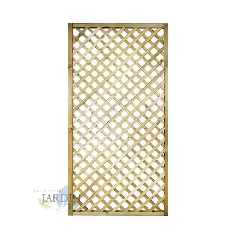 Máxima Calidad Panel de Celosia de Madera 45x180 cm | Cuadros 4 cm | Decoración de Ambientes Interior o Exterior | Celosia Decorativa Jardin