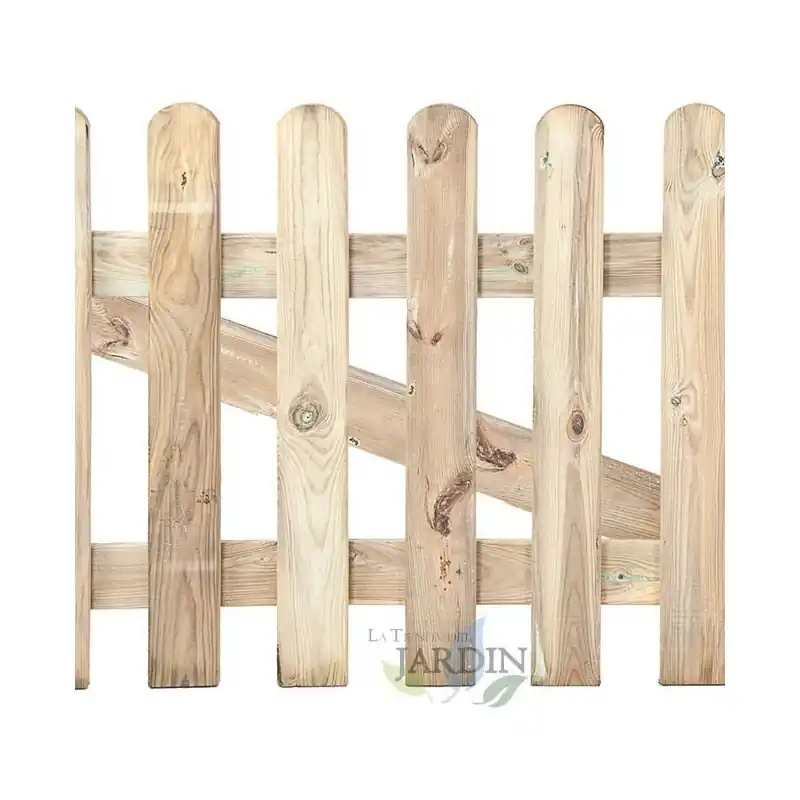 Ocasión Especial Puerta clásica de madera jardín 80 x 100 cm, protección y decoración para jardines y cercados