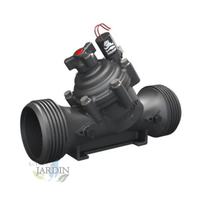 Electroválvula de riego 9V agrícola 3'' 90mm Bermad con regulador de caudal. Funciona con programadores de riego a pilas batería Mejor Precio