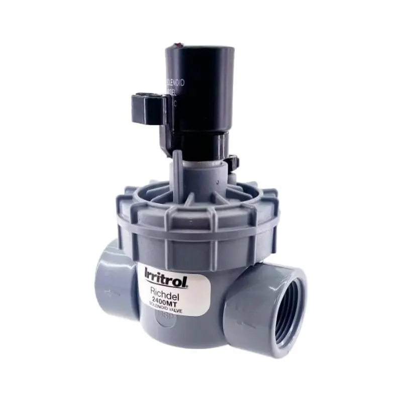 Electroválvula de riego 9V Irritrol 2400MT 1'' tapa roscada. Funciona con programadores de riego a bateria Envío Inmediato